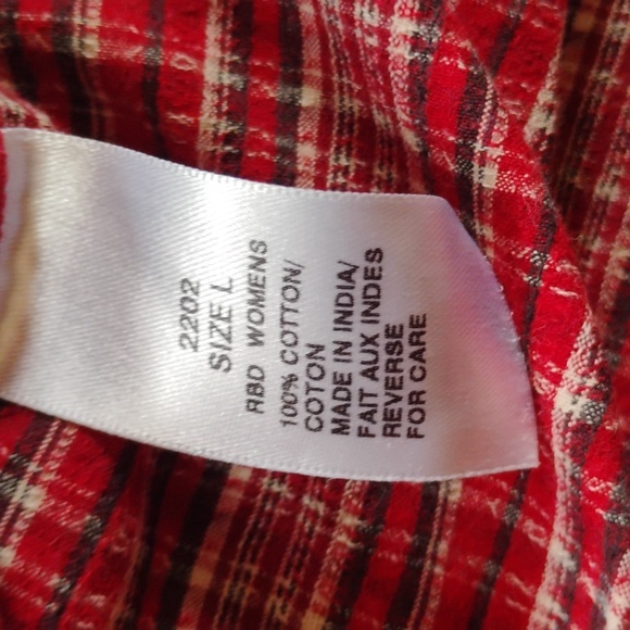 🫎🌲 WOOLRICH Red Plaid Button Down Shirt LG  EVC - Picture 6 of 16